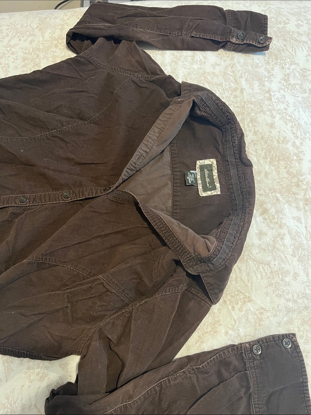 Eddie Bauer Brown Corduroy Shirt Jacket